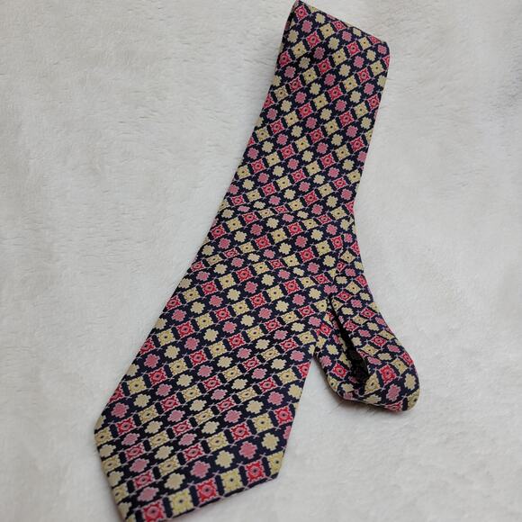 Vintage 70s WEMLON by Wembley Geometric Retro Wide Kipper Polyester Neck Tie - Picture 2 of 8